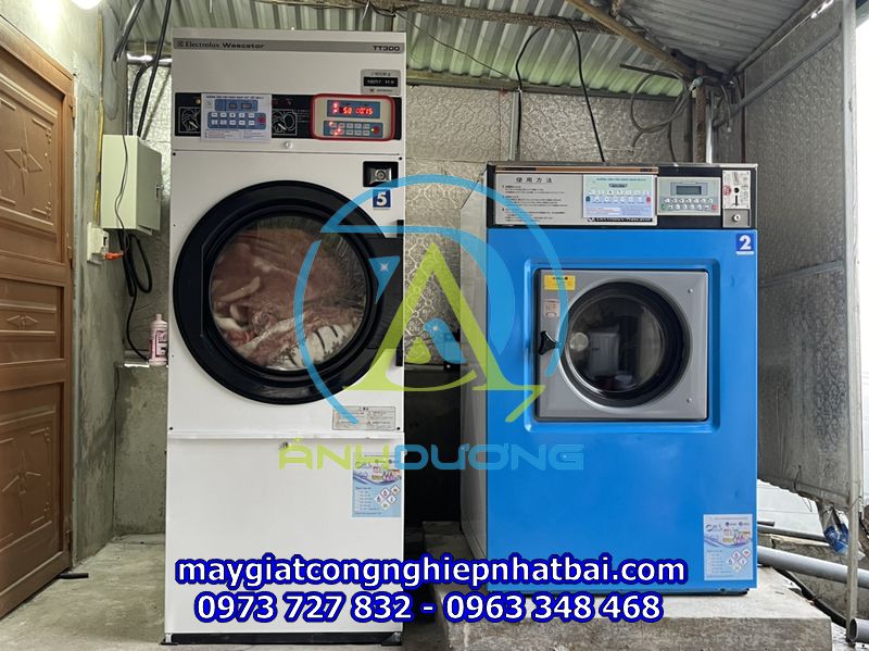 Lắp đặt máy giặt công nghiệp cũ tại Mai Châu Hoà Bình